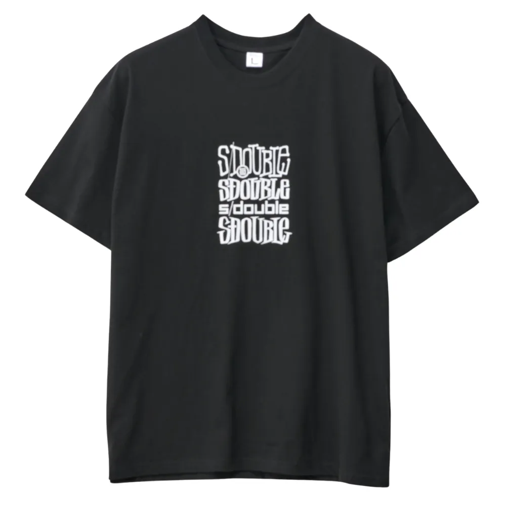 S/Double Logofest Black T-Shirt [Size: M]