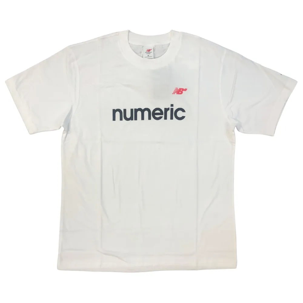 New Balance Numeric Linear Logo White T-Shirt [Size: S]