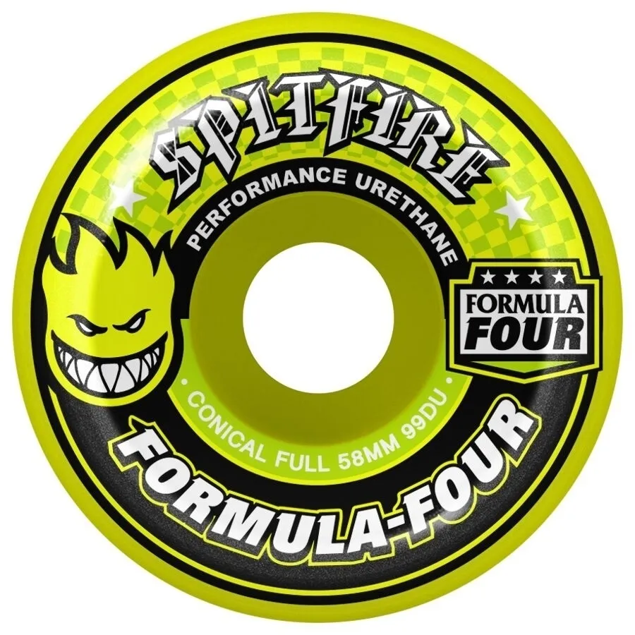 スケートボード SPITFIRE F4 99D CONICAL YELLOW 52mm Amazon.com: Spitfire Wheels Spitfire Skateboard Wheels 54mm