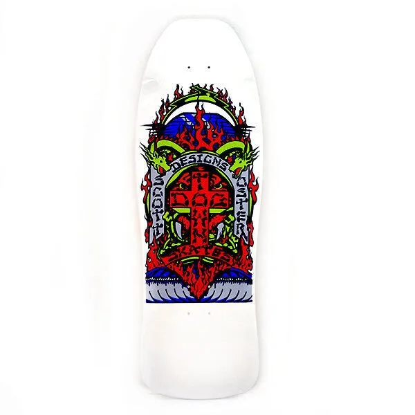 Dogtown Scott Oster 80s Reissue Gloss White Blue Pearl Full Dip 10.3 Skateboard Deck