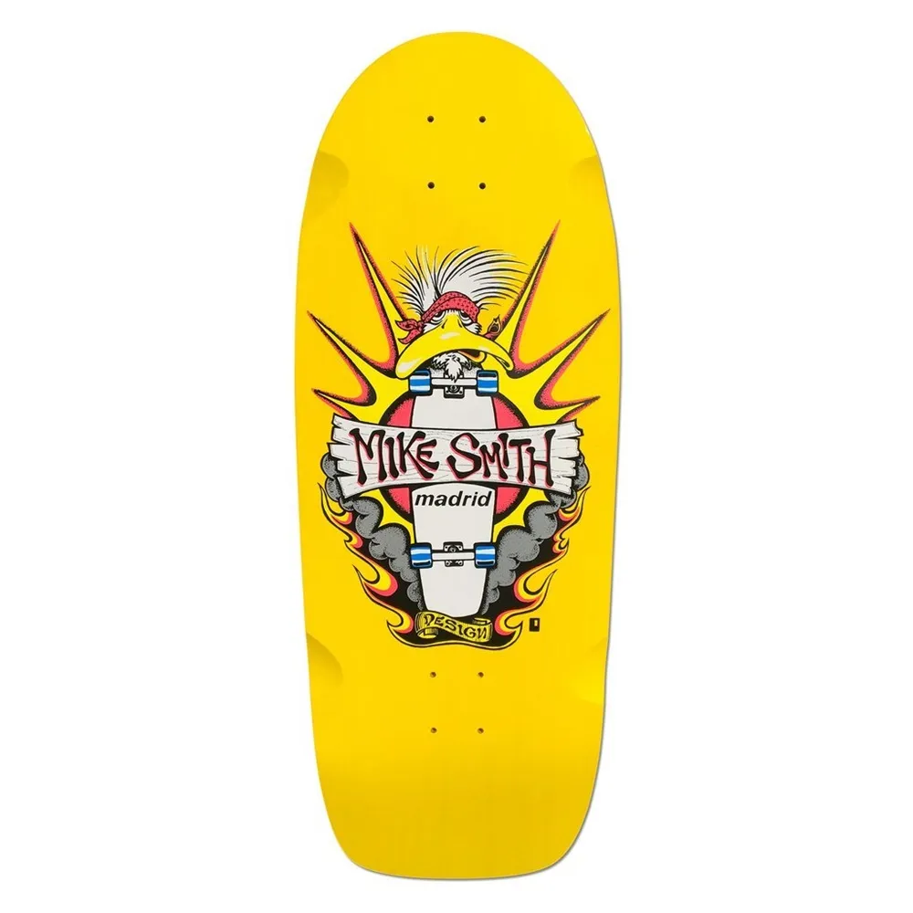 Madrid Retro Mike Smith Duck Yellow 10.75 Skateboard Deck