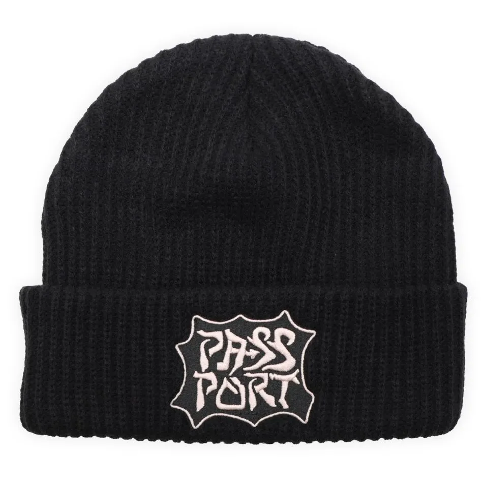 Passport Glyph Black Beanie