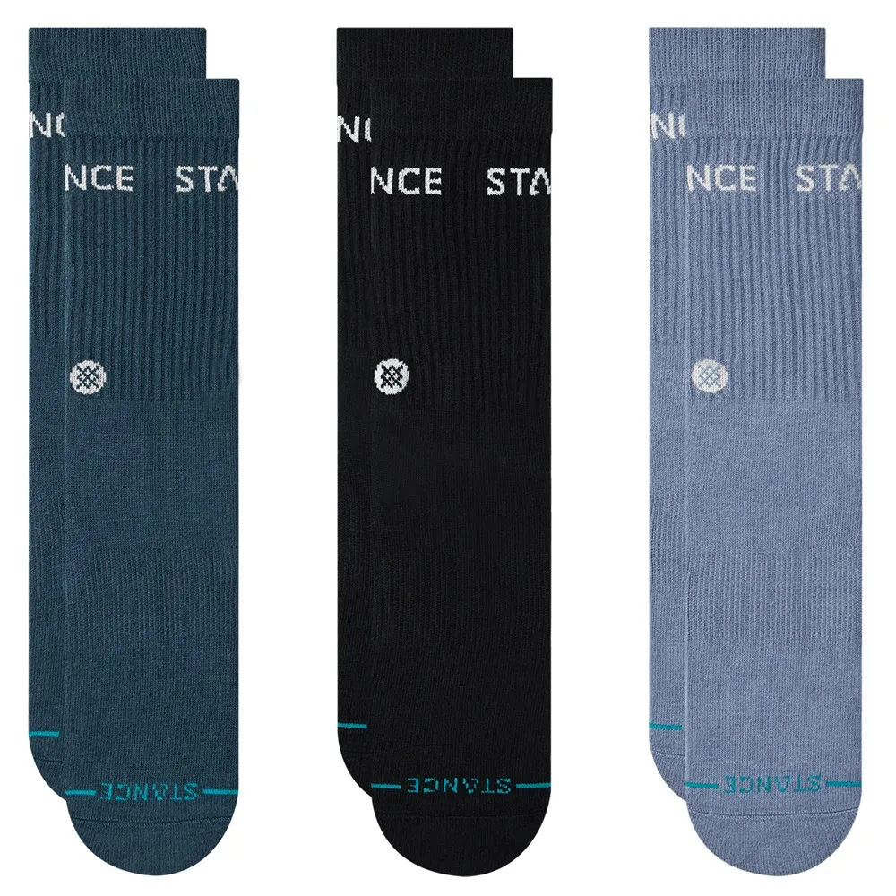 Stance Origin 3 Pack Indigo Large Mens Socks