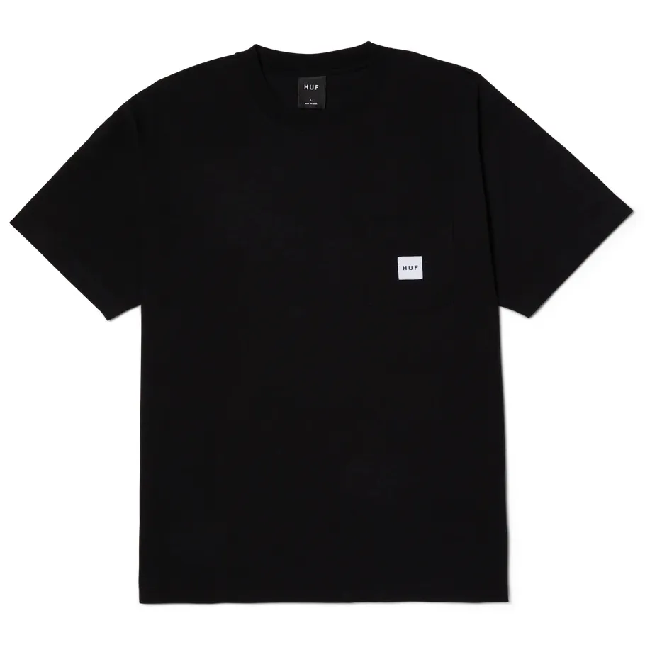 HUF Set Box Logo Black Pocket T-Shirt [Size: M]