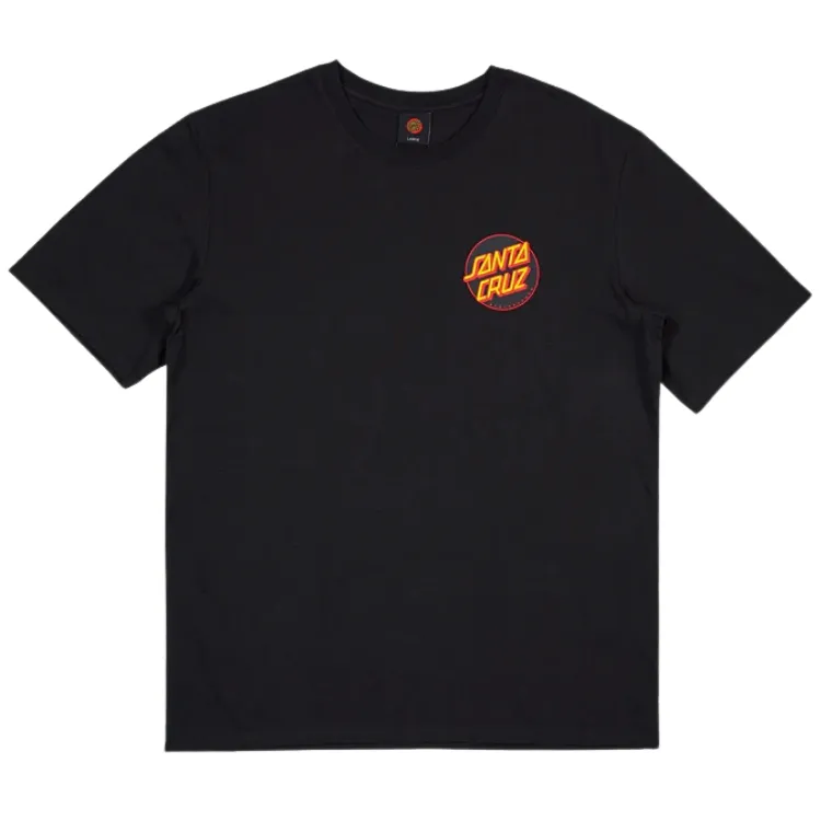 Santa Cruz Descended Dots Black T-Shirt [Size: S]