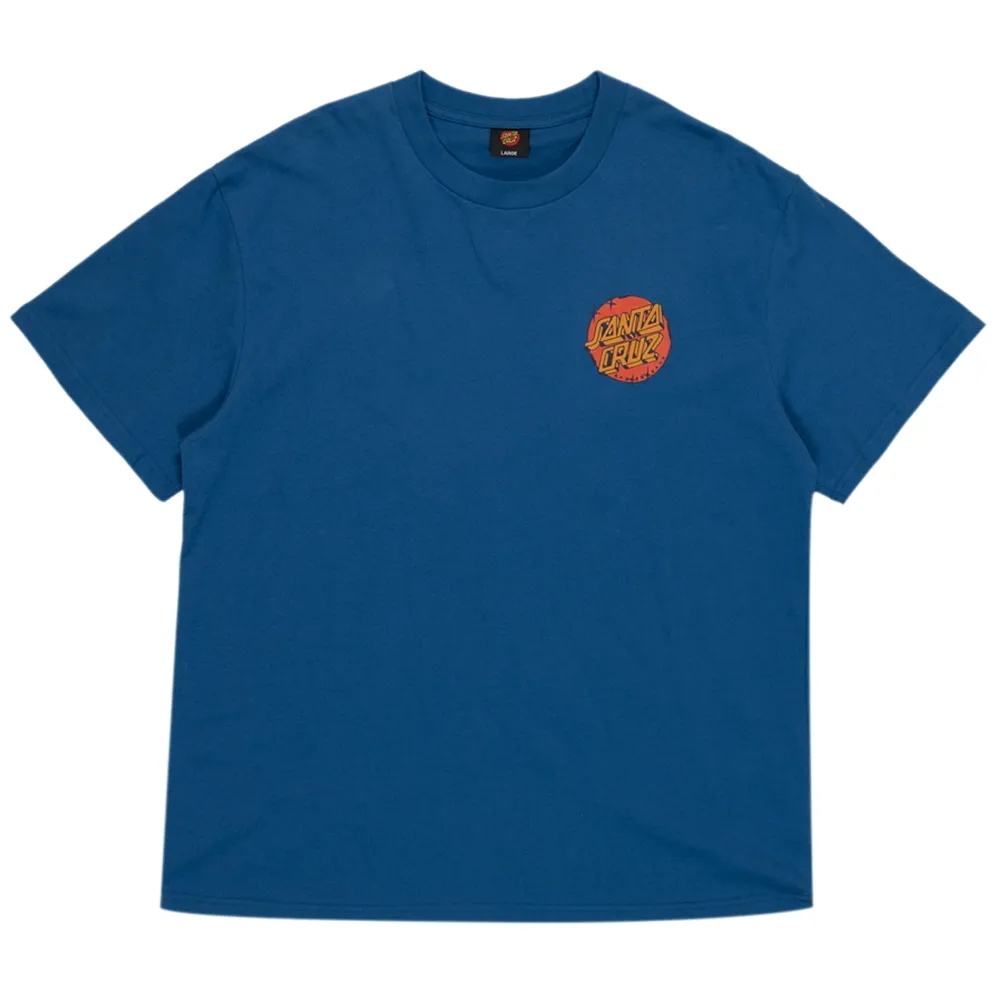 Santa Cruz Scrawl Brick Dot Blue T-Shirt [Size: S]