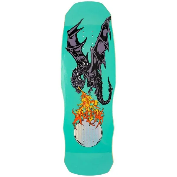 Welcome Firebreather On Dark Lord Teal 9.75 Skateboard Deck