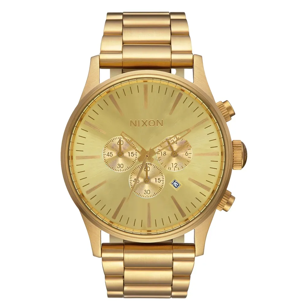 Nixon Sentry Chrono V1 All Gold Watch