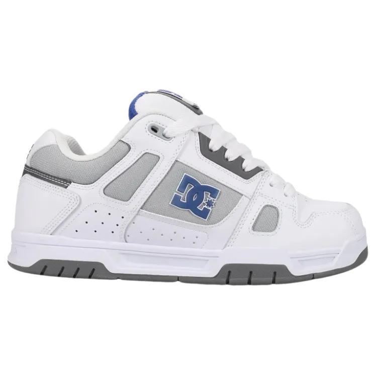DC Stag White Blue Grey Mens Skate Shoes [Size: US 10]