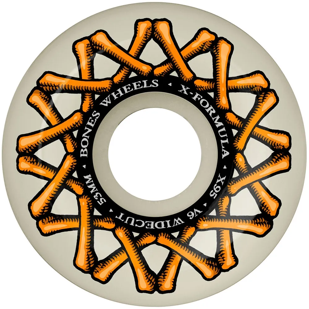 Bones X-Formula Widecut V6 95A 53mm Skateboard Wheels