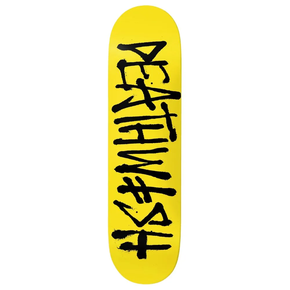 Deathwish OG Deathspray Black Yellow 8.0 Skateboard Deck