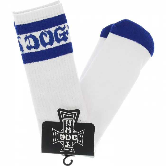 Dogtown Striped Tube White Blue 1 Pair Socks