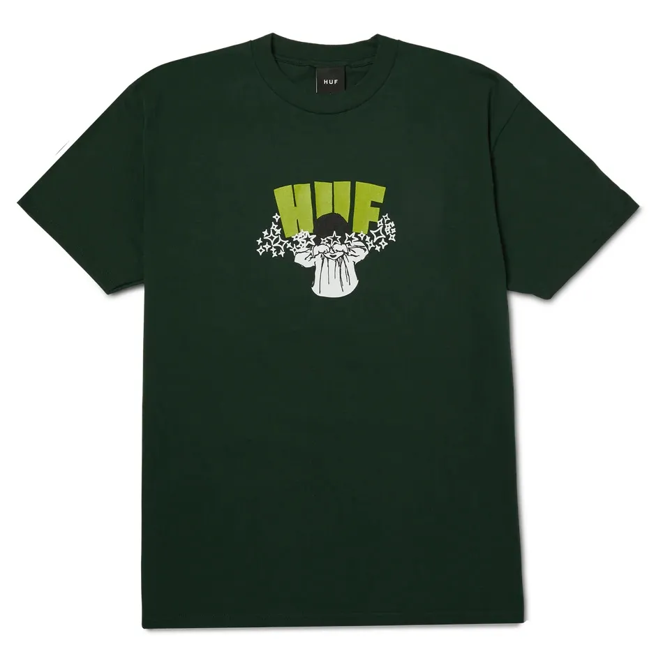 HUF Dazed Forest Green T-Shirt [Size: L]