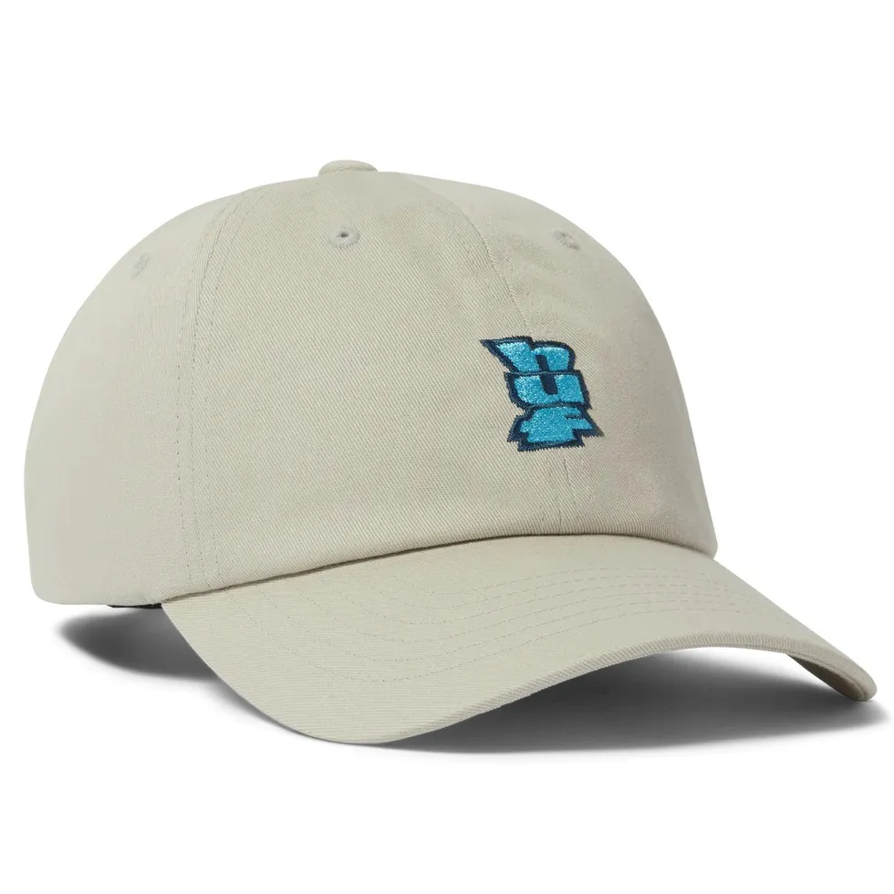 HUF Megablast Multi 6 Panel Curved Visor Frost Grey Hat