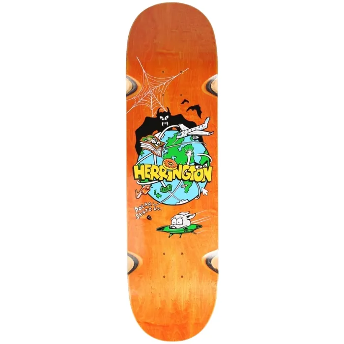 Polar Skate Co Aaron Herrington Planet Orange 8.125 Skateboard Deck