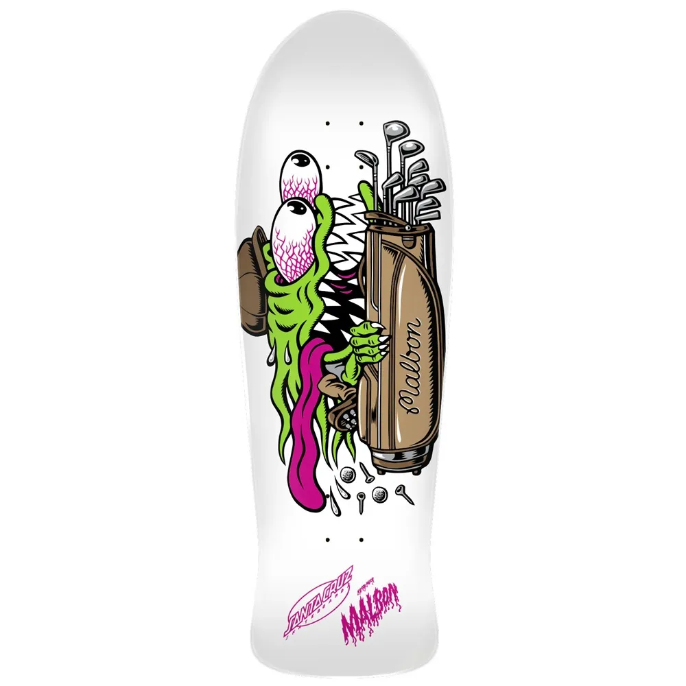 Santa Cruz X Malbon Meek Slasher Limited White 10.1 Skateboard Deck