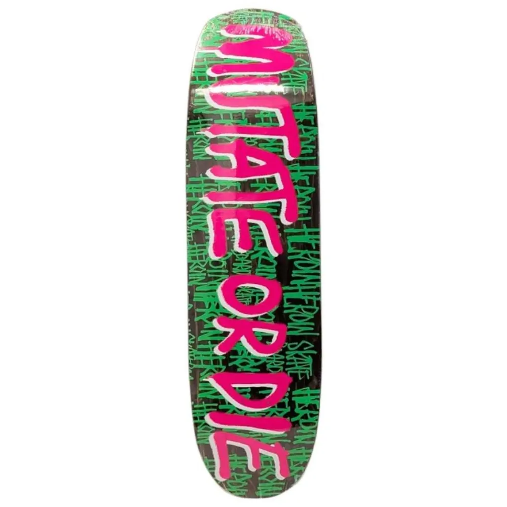Heroin Mutate Or Die Team Black 8.7 Skateboard Deck