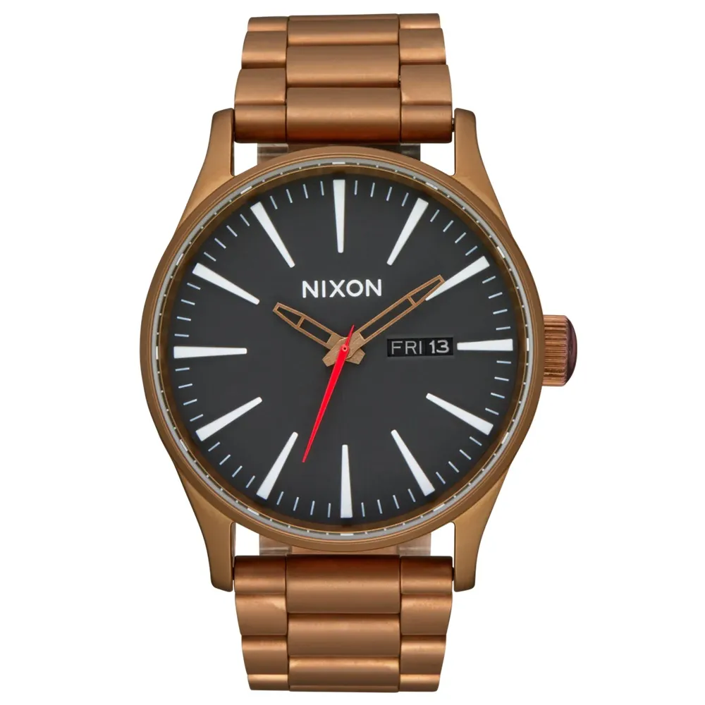 Nixon Sentry Stainless Steel Bronze Black Watch