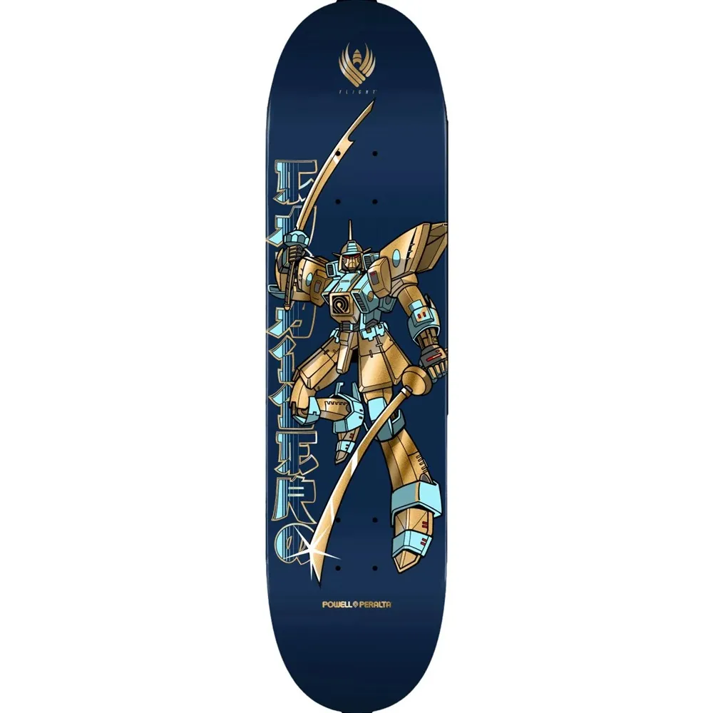 Powell Peralta Flight Caballero Gundam Blue Shape 244 8.5 Skateboard Deck