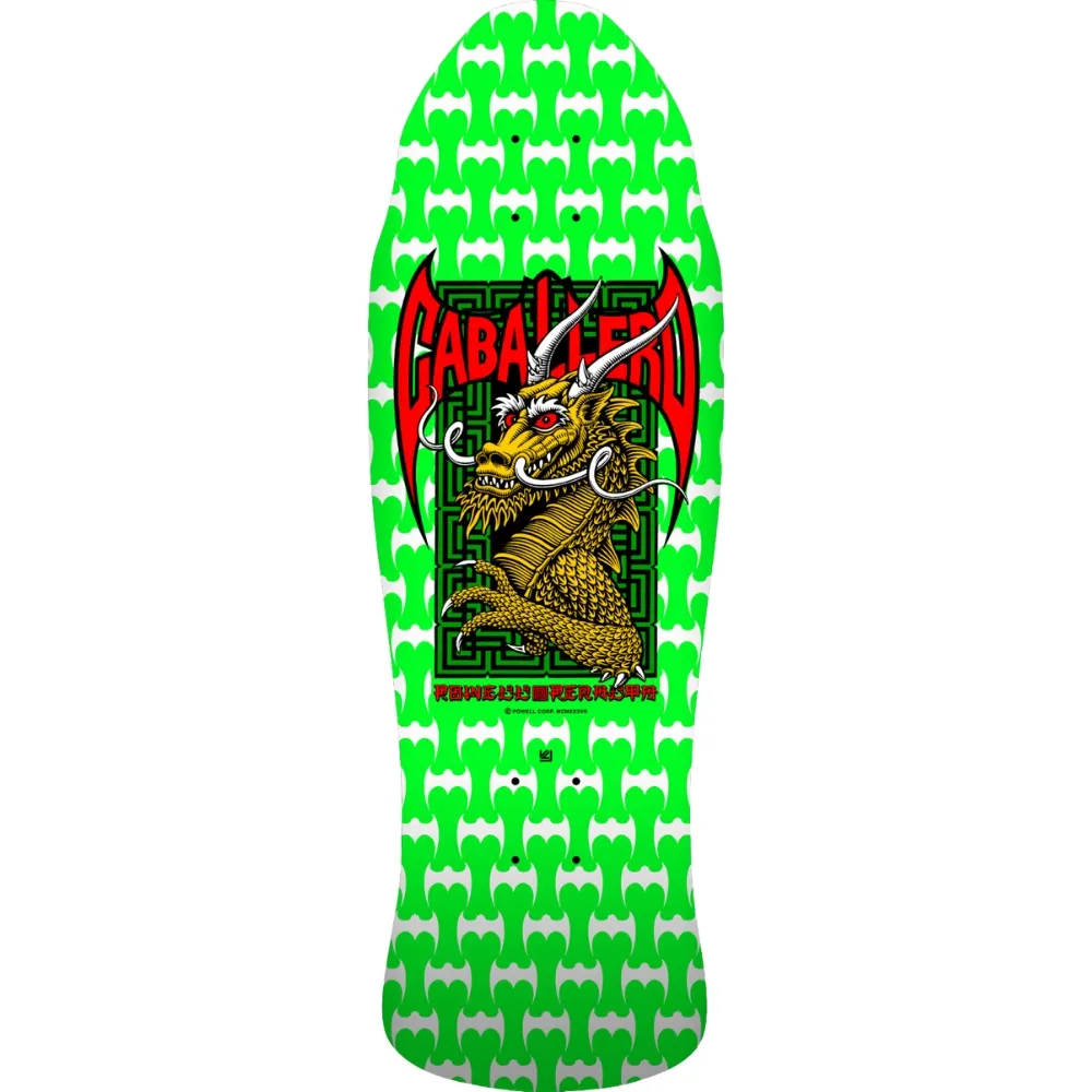Powell Peralta Steve Caballero Cab Street Dragon Green White 9.625 Skateboard Deck
