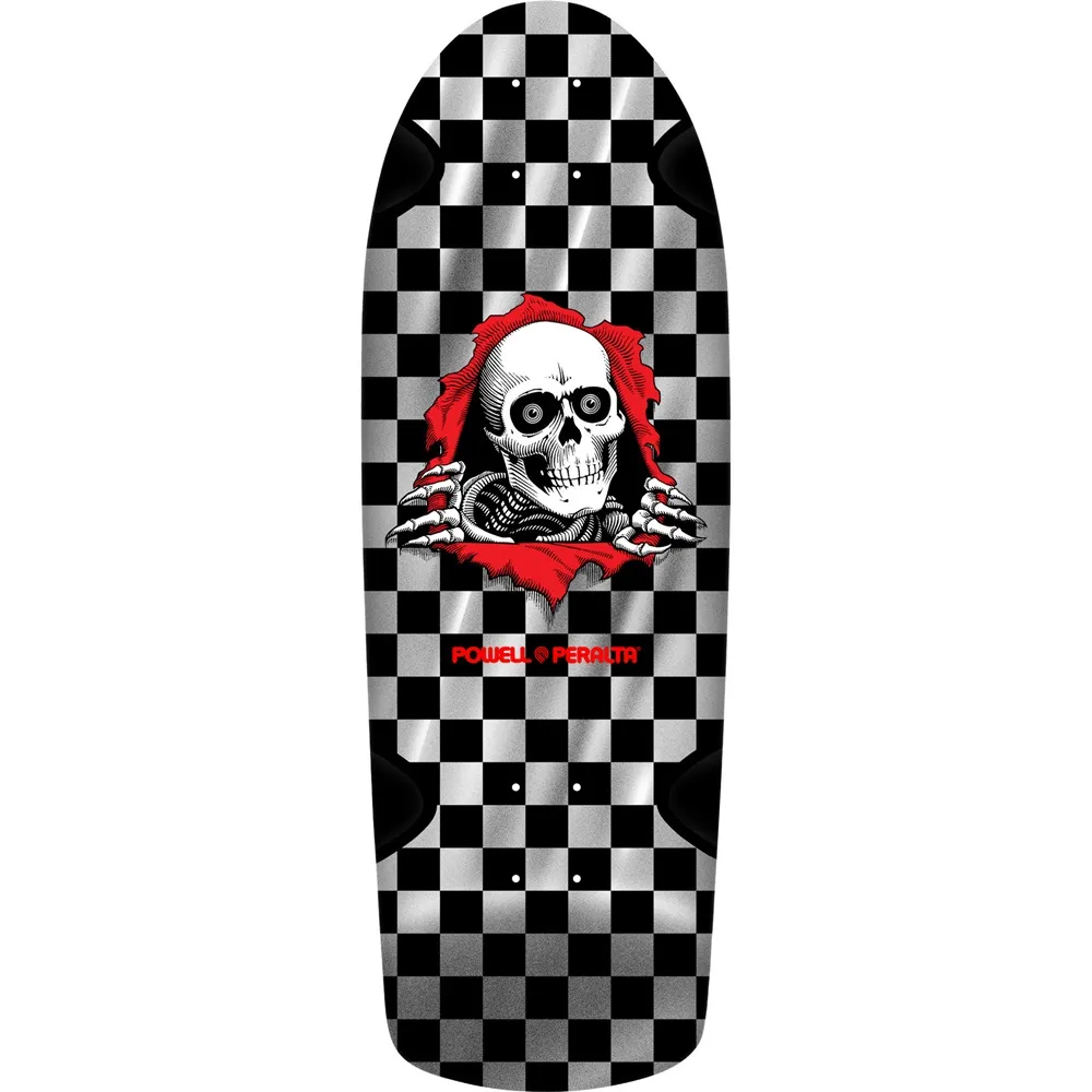Powell Peralta Ripper OG Checker Silver Foil Skateboard Deck