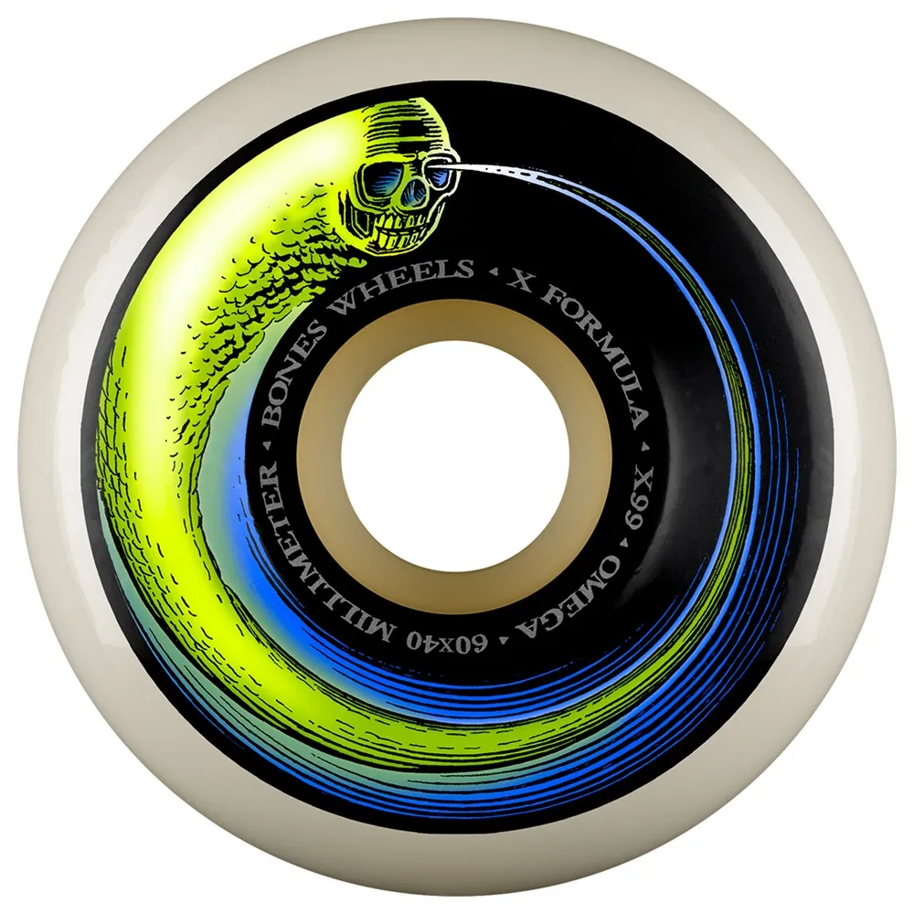 Bones X-Formula Omega Widecut V6 99A 60mm Skateboard Wheels