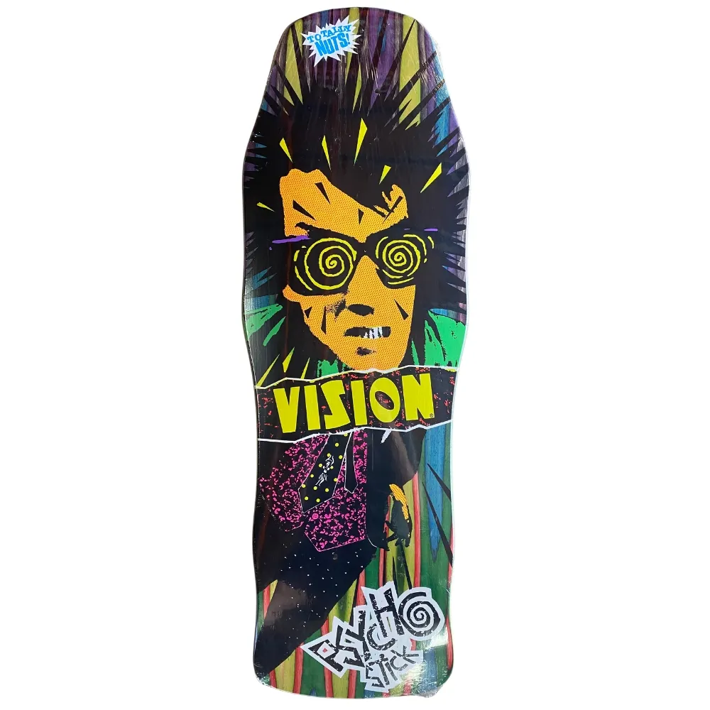 Vision Original Psycho Stick Swirl Blue Green Skateboard Deck