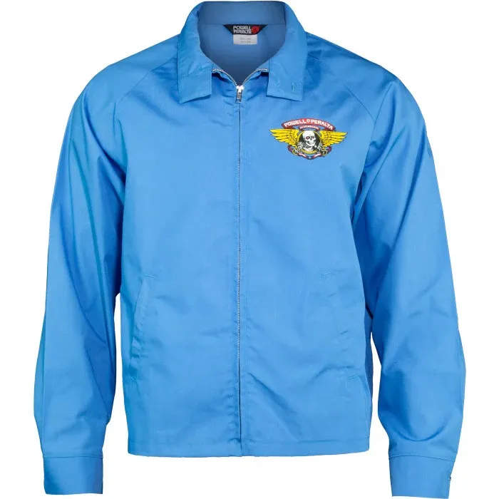 Powell Peralta Winged Ripper Postal Blue Jacket [Size: M]