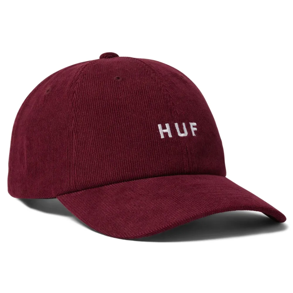 HUF OG Corduroy 6 Panel Curved Visor Deep Wine Hat