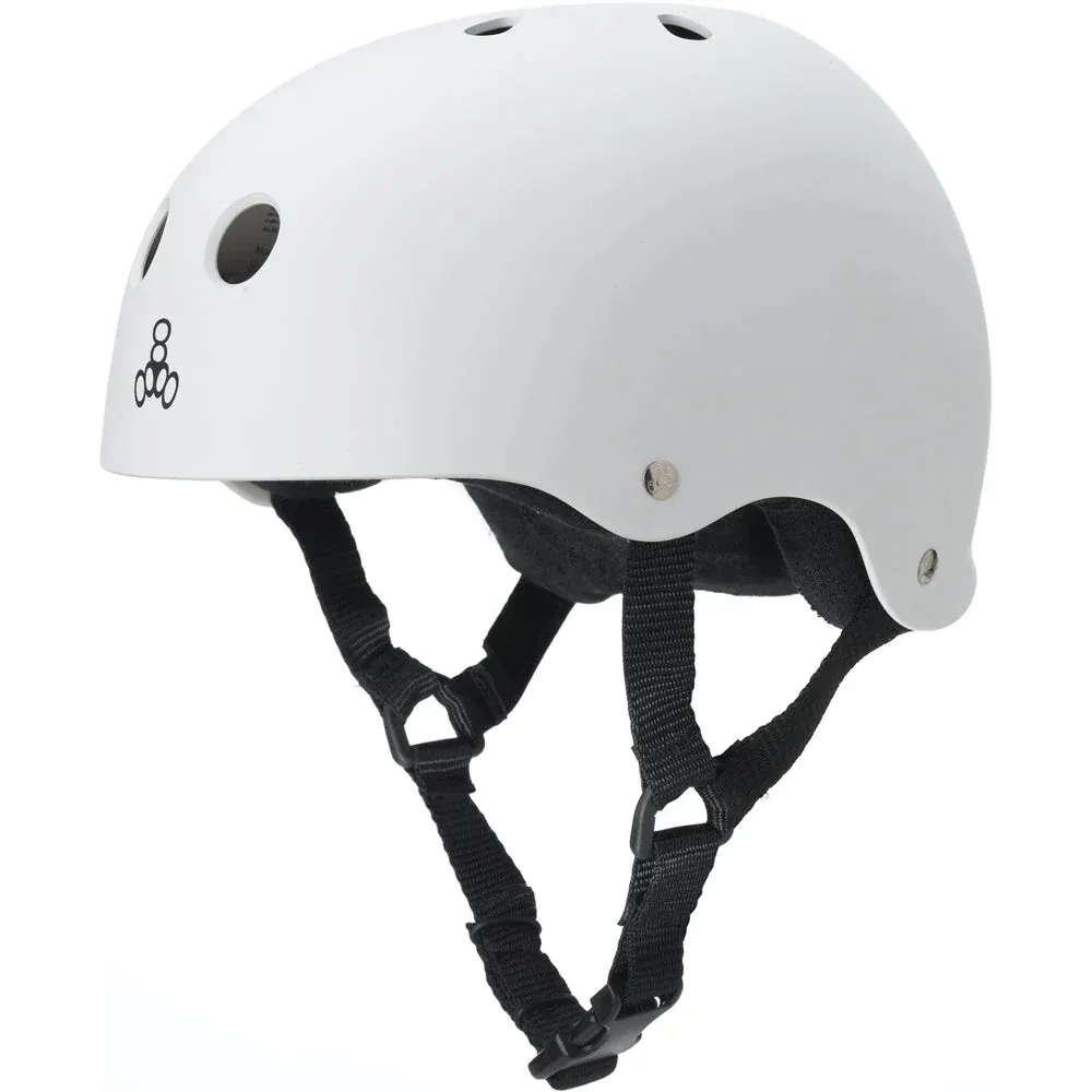 Triple 8 Brainsaver The Heed Matte White Skate Helmet [Size: XXL]