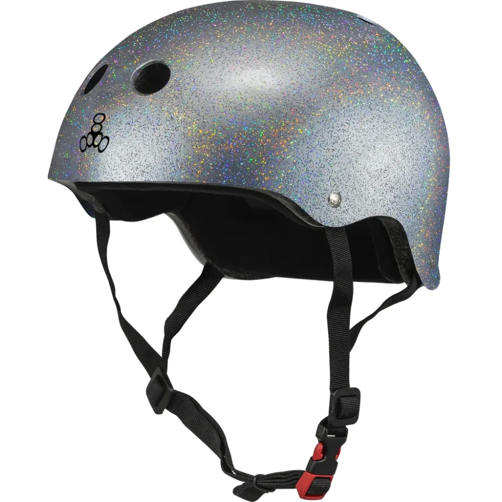 Triple 8 Certified Silver Glitter Helmet [Size: XS-S]
