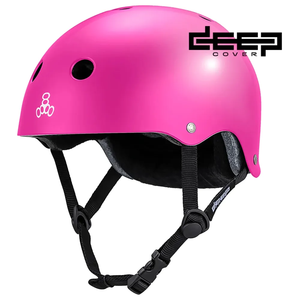 Triple 8 Certified Deep Cover Pink Glossy Helmet [Size: XS-S]
