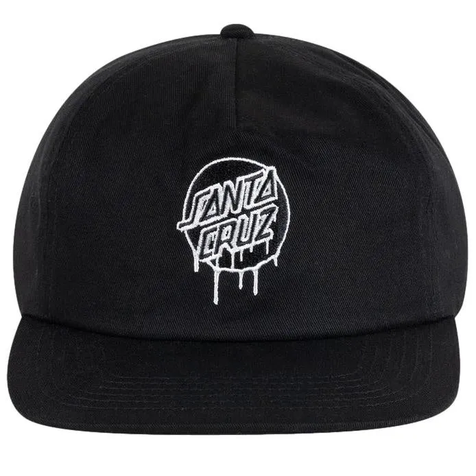 Santa Cruz Drip Dot Black Snapback Hat