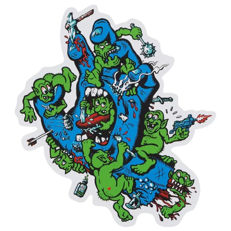 Santa Cruz Gremlin Patrol Matte Blue Sticker