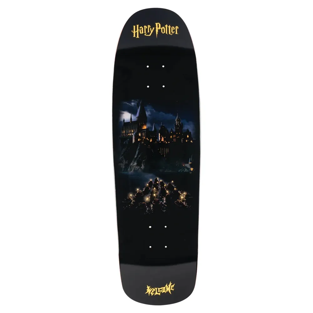 Welcome X Harry Potter Arrival On Slappy Slap Black Gold Foil 9.75 Skateboard Deck