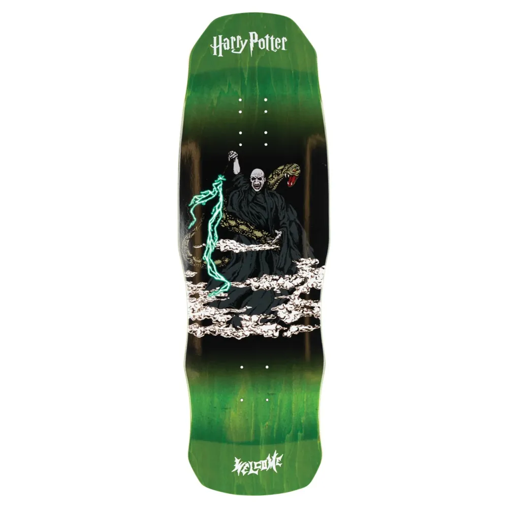 Welcome X Harry Potter Voldemort On Dark Lord Dark Green Stain 9.85 Skateboard Deck