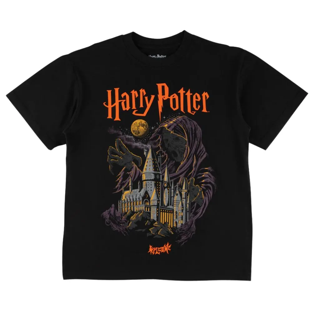 Welcome Skateboards X Harry Potter Dementor Garment Dyed Boxy Black T-Shirt [Size: M]