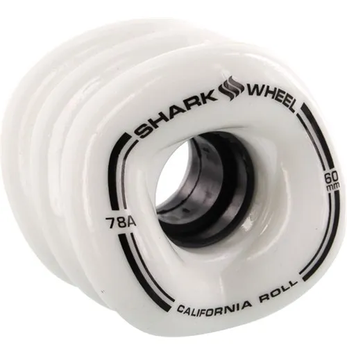 Shark California Roll White 78a 60mm Skateboard Wheels