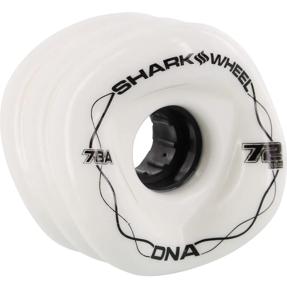Shark DNA White 78a 72mm Skateboard Wheels