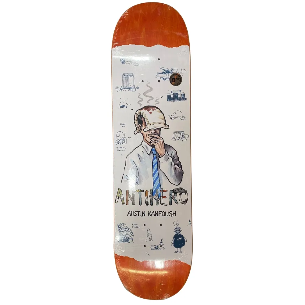 Anti Hero Recycling Kanfoush Orange 8.06 Skateboard Deck