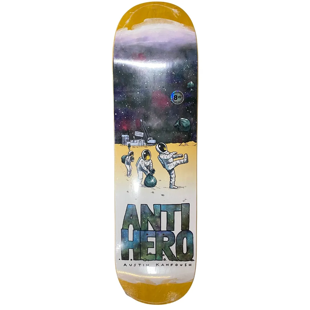 Anti Hero Space Junk Kanfoush Yellow 8.25 Skateboard Deck