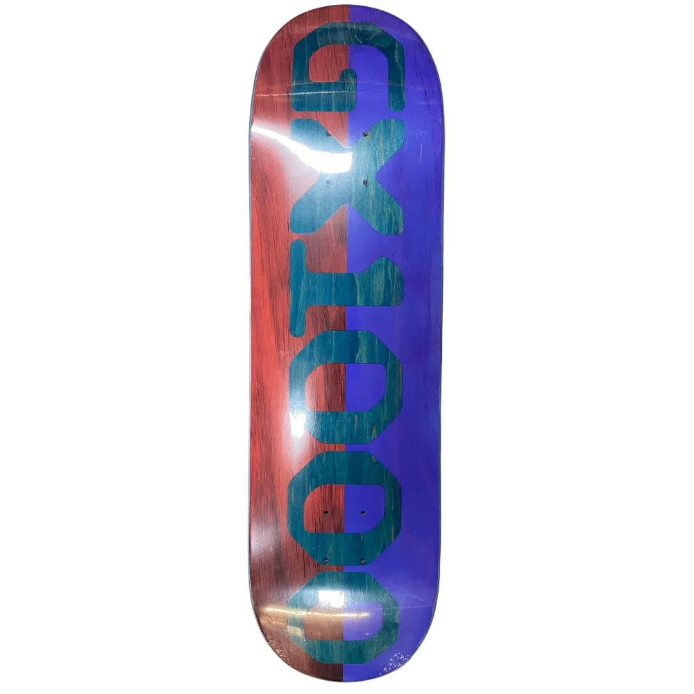 Gx1000 Split Stain Red Blue Teal 8.75 Skateboard Deck