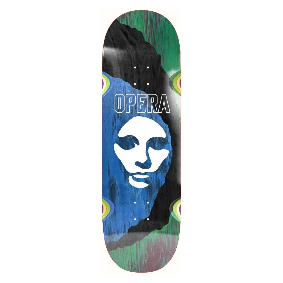 Opera Triple Torn Mask Blue Black Green 10.0 Skateboard Deck