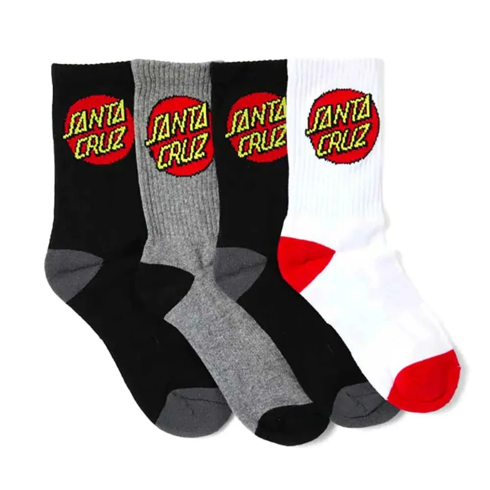Santa Cruz Classic Dot Crew Youth Multi 4 Pack Socks