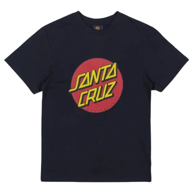 Santa Cruz Classic Dot Puff Black Youth T-Shirt [Size: 8]