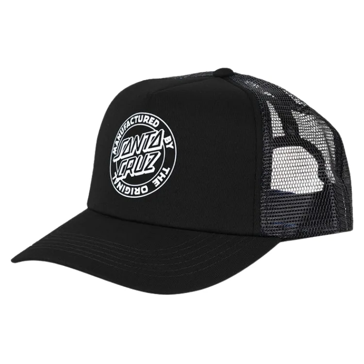Santa Cruz MFG Dot Black Trucker Hat