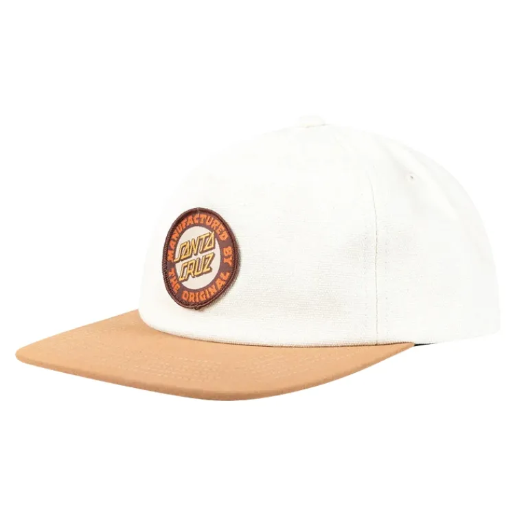 Santa Cruz Speed MFG Dot 5 Panel Off White Snapback Hat