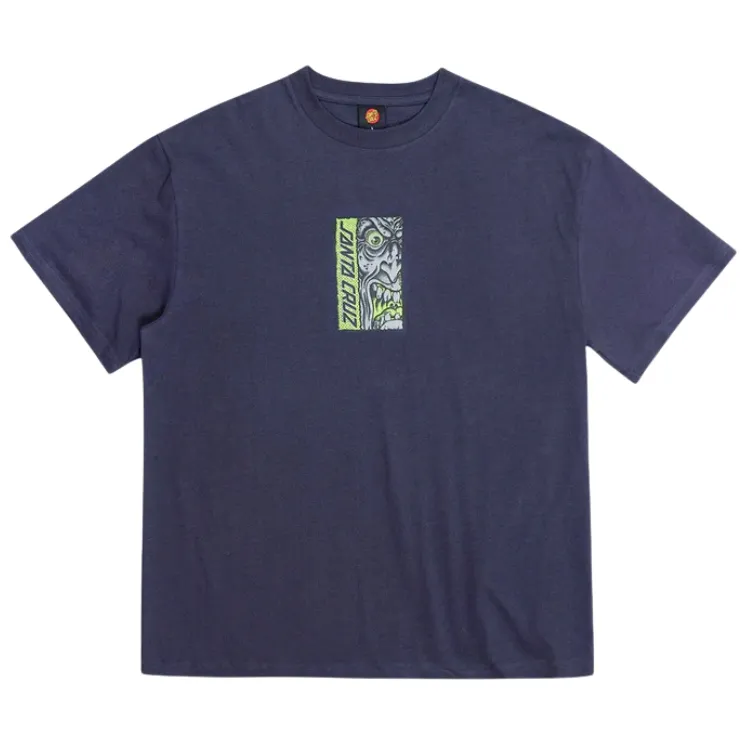 Santa Cruz Roskopp Rigid Face Navy T-Shirt [Size: XL]