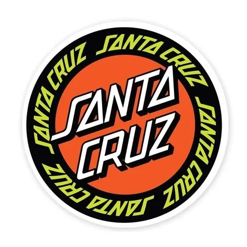 Santa Cruz Outer Ringed Dot Orange Decal Sticker