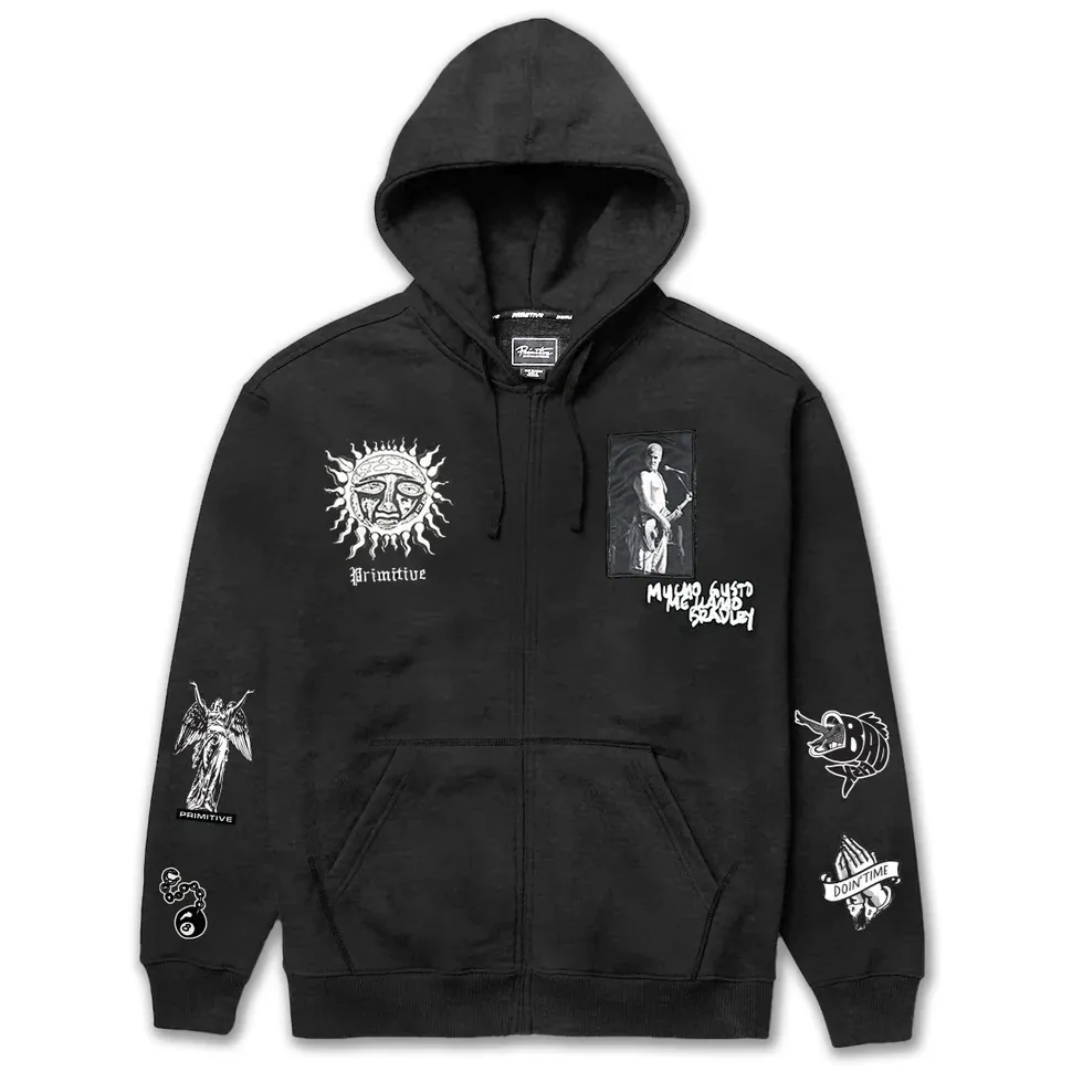 Primitive X Sublime Hello Black Zip Hoodie [Size: L]